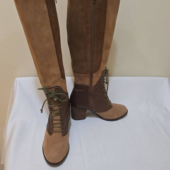 Faryl Robin for Free People Brn/Tan Suede Patchwork Granny Boot, EUC, Sz. 7 - Picture 5 of 8